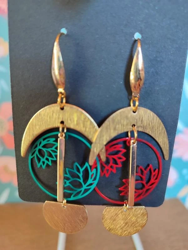 Boucles d'oreilles colorées